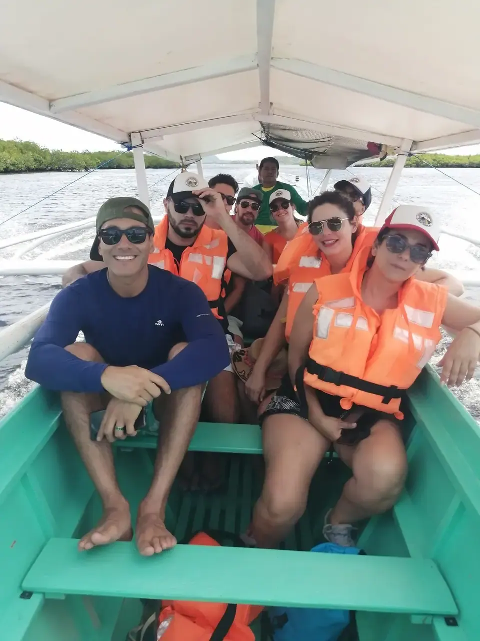 Grupo en la bangka