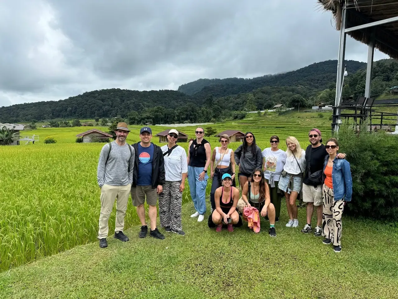 Grupo en los arrozales
