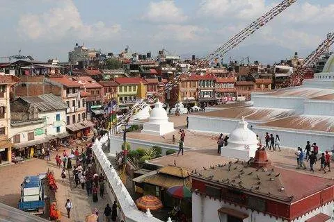 La estupa de Boudhanath, en Katmandú